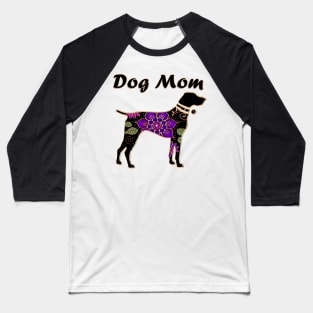 Dog Mom Floral Retriever Baseball T-Shirt